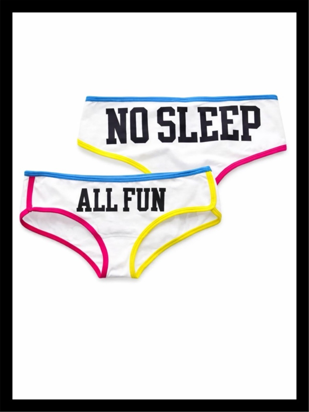 💕ⓅⒾⓃⓀ ⓋⓈ VINTAGE/RARE/HTF “ALL FUN NO SLEEP” Extra Low Rise Hipster Panties NWT💕